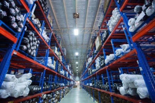 NightRider™ LED High Bay Linear Troffer Lights in shadow free warehouse