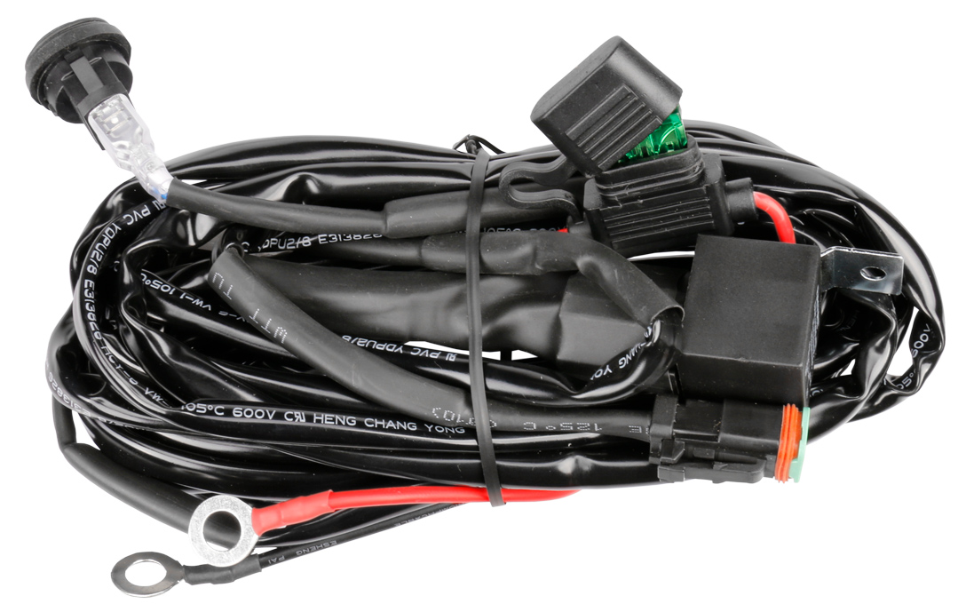 Complete Wiring Harness with Rocker Switch, Fuse and Relay