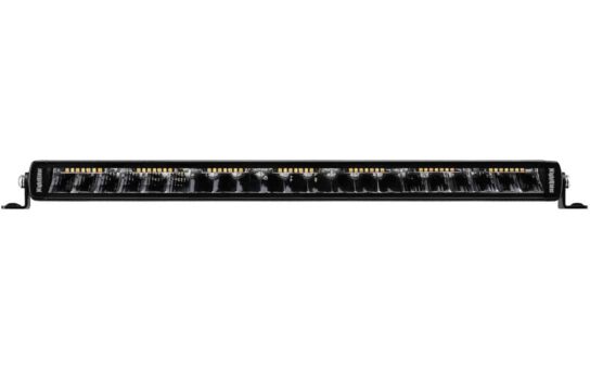 20" ECE Jet Black Single Row Bar with Amber Warning Lights - Front View